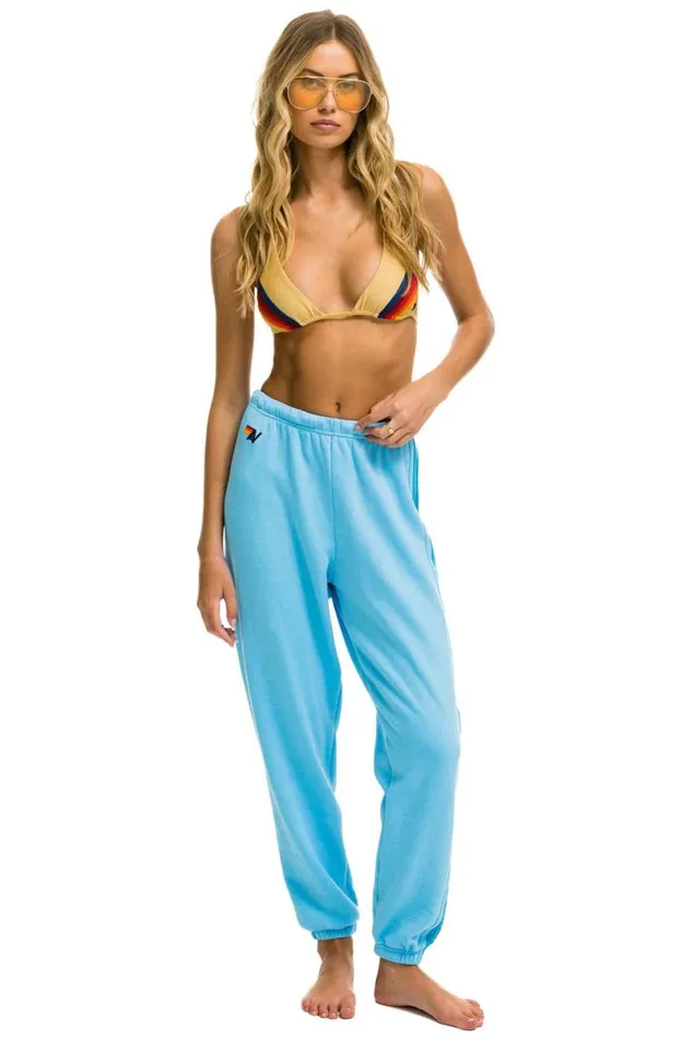 5 Stripe Sweatpants 8211 Sky Blue Women Aviator Nation Sweatpants