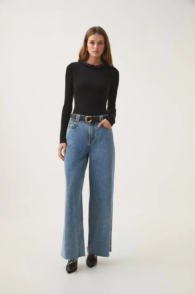 Aje Tops Entwined Open Back Knit Top Black 8211 Women