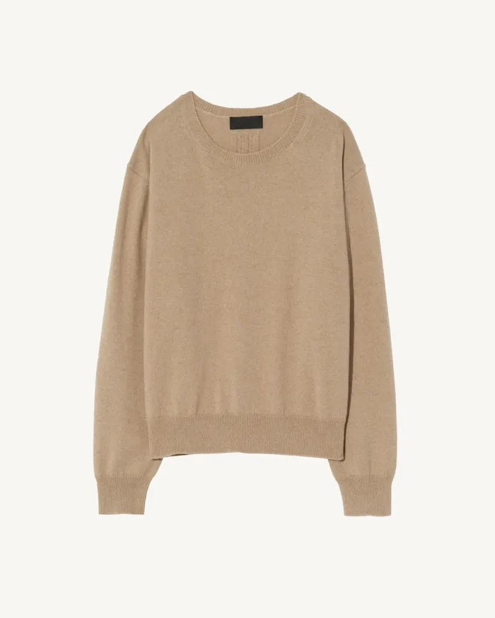 AMARI SWEATER Beige Melange Women Nili Lotan Knits and Sweaters