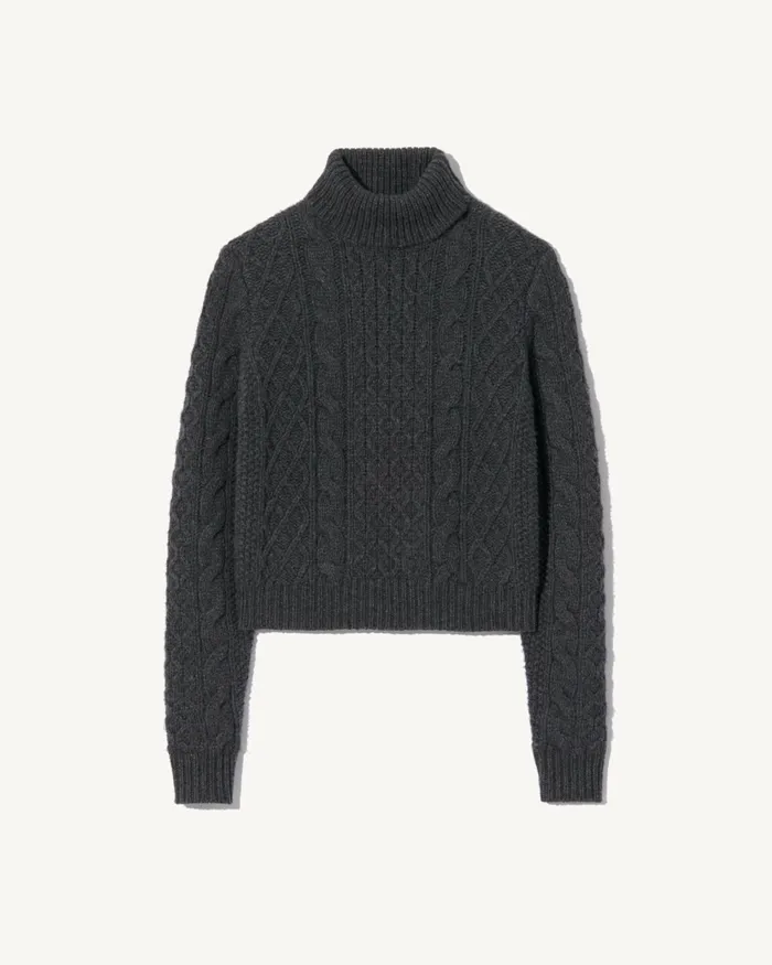 ANDRINA SWEATER Dark Grey Melange Women Nili Lotan Knits and Sweaters