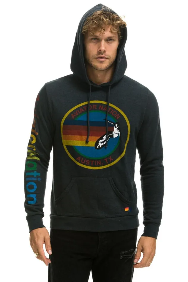 Austin Pullover Hoodie 8211 Charcoal WomenMen Aviator Nation Hoodies