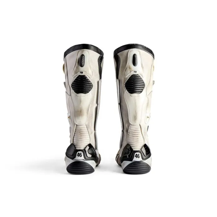 Balenciaga Boots and Derbies Men Men039s Biker Boot In Whitebeigeblack Whitebeigeblack