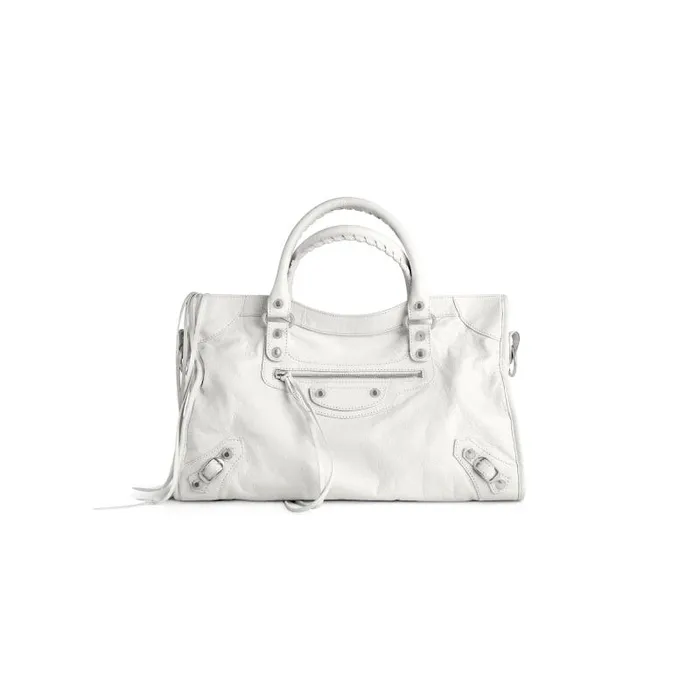 Balenciaga Handbags WomenMen Le City Medium Bag In Optic White Optic White