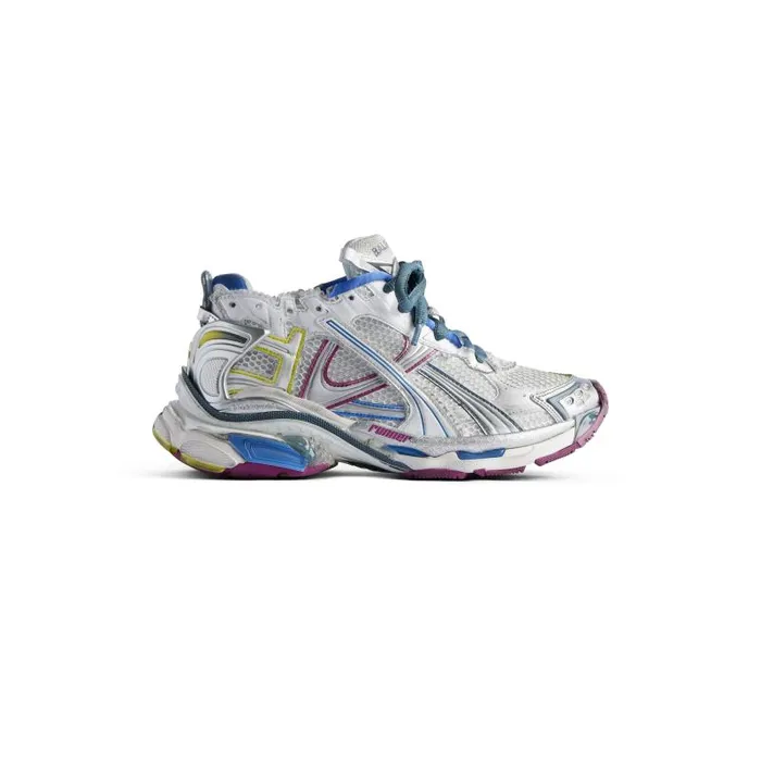 Balenciaga Sneakers Women Women039s Runner Sneaker In Whitebluepurpleyellow Whitebluepurpleyellow