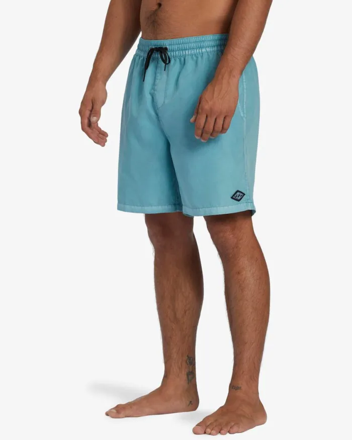 Billabong All Day Overdyed Layback 17034 Elastic Waist Shorts Dusty Blue Mens Short Length 16034 8211 175034 Billabong All Day Overdyed Layback 17034 Elastic Waist Shorts Dusty Blue Mens Short Length 16034 8211 175034