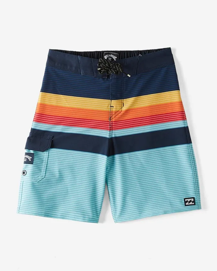 Billabong Boy039s 27 All Day Stripe Pro Boardshorts Blue Mens Boys039 Boardshorts