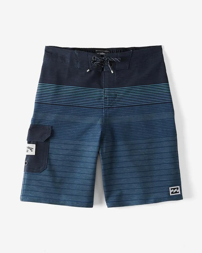 Billabong Boy039s 27 Boy039s 27 All Day Heather Stripe Pro Boardshorts Navy Mens Boys 27 Yrs