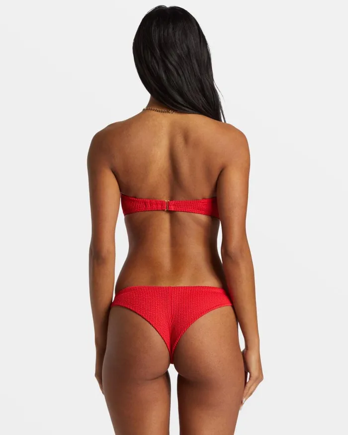 Billabong Summer Hi Betty Bandeau Bikini Top Fiesta Red Womens Bikinis