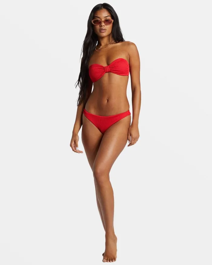 Billabong Summer Hi Betty Bandeau Bikini Top Fiesta Red Womens Bikinis