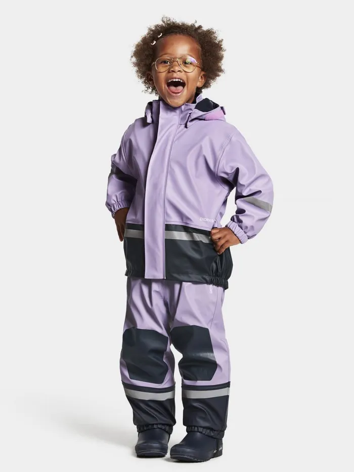Boardman Kids039 Set Galon Digital Purple Kids Didriksons Lined Rain Set Boardman Kids039 Set Galon Digital Purple Kids Didriksons Lined Rain Set