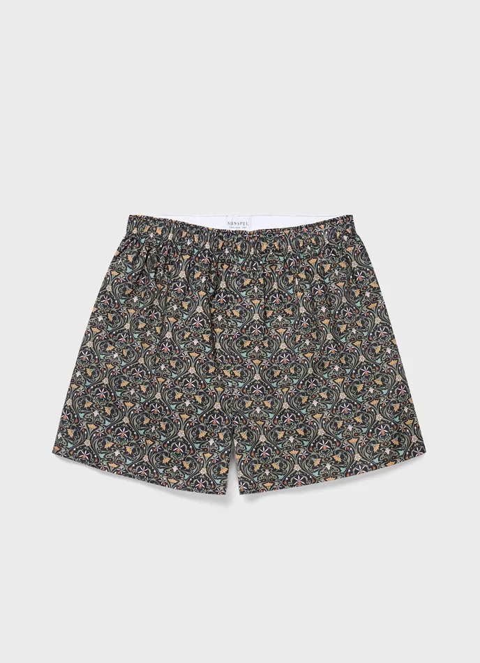 Boxer Shorts ussunspel Men Classic Boxer Shorts in Liberty Fabric Ghost Orchid