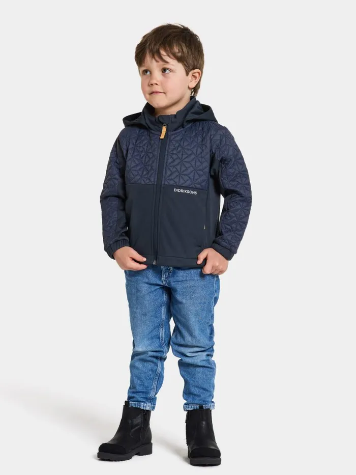 Briska Kids039 Jacket Navy Kids Didriksons Softshell Jackets