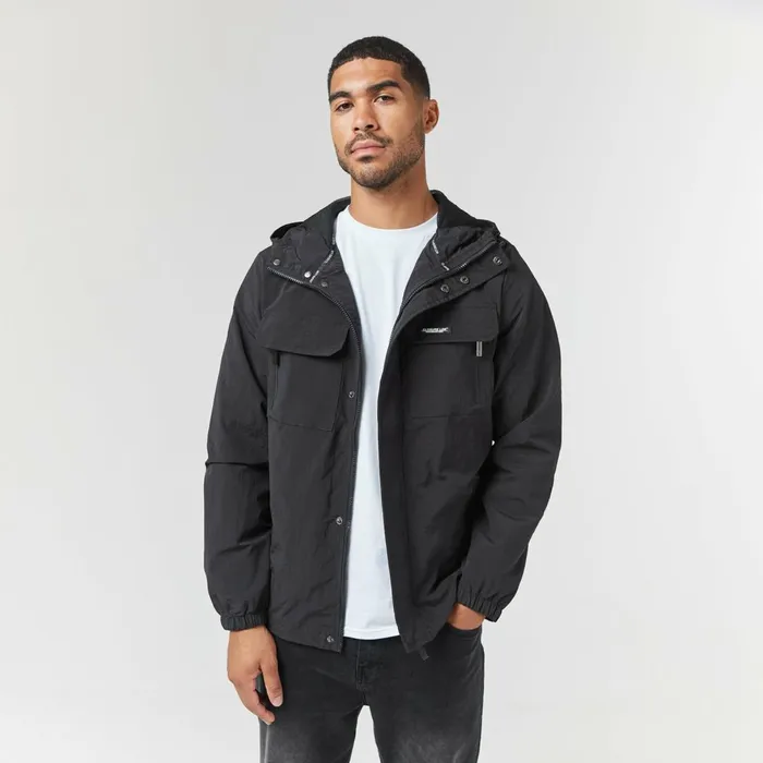 Closure London Crinkle Nylon Jacket Black Men Coats and Jackets