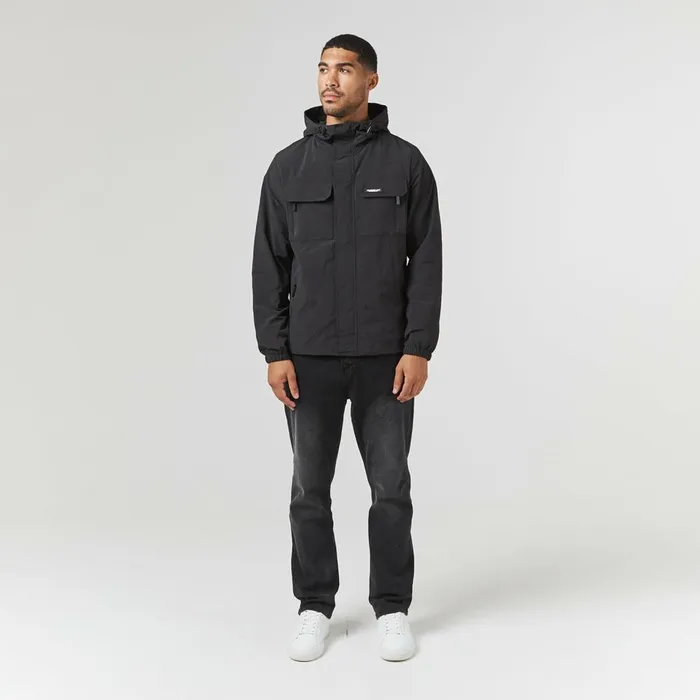 Closure London Crinkle Nylon Jacket Black Men Coats and Jackets