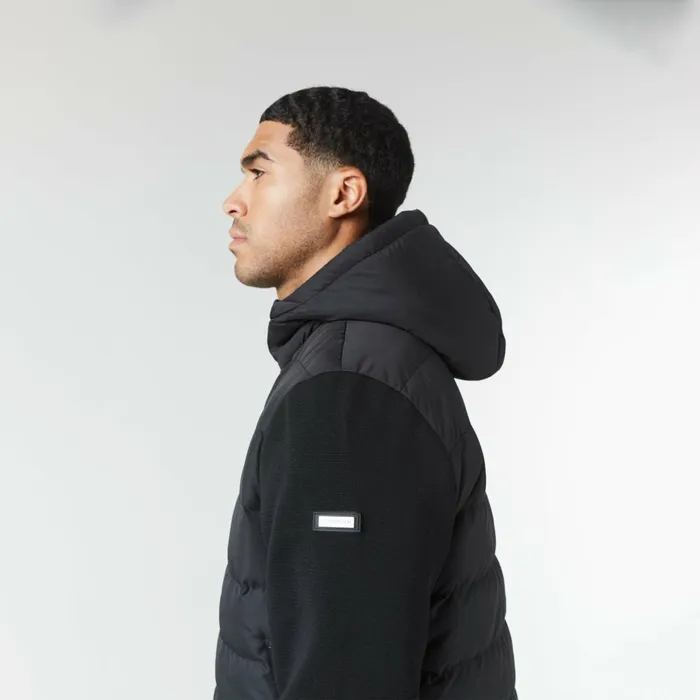 Closure London Hooded Hybrid Jacket Black Men Coats and Jackets