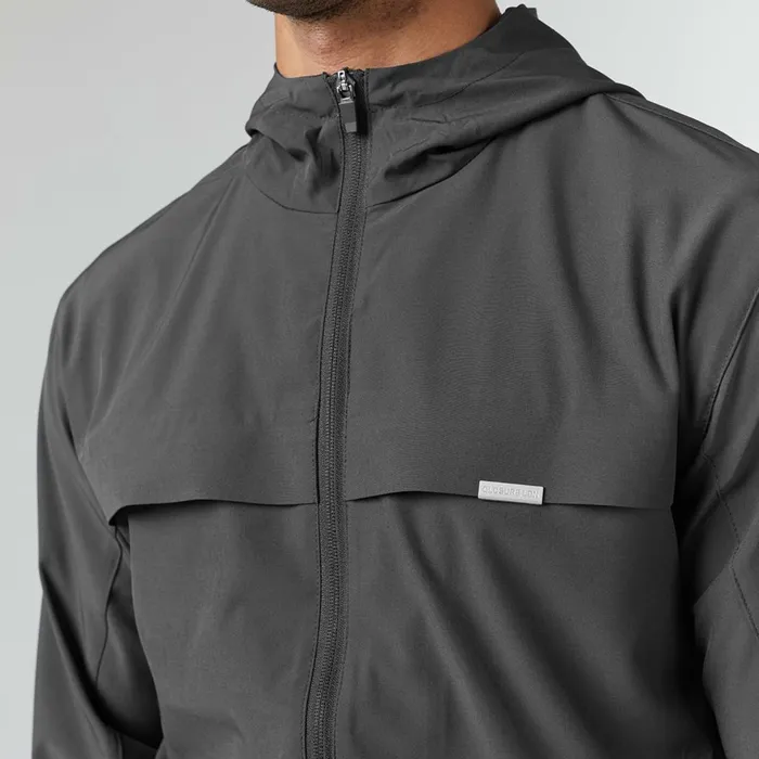 Closure London Stretch Tech Windbreaker Charcoal Men Coats and Jackets