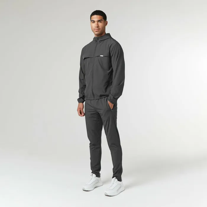Closure London Stretch Tech Windbreaker Charcoal Men Coats and Jackets
