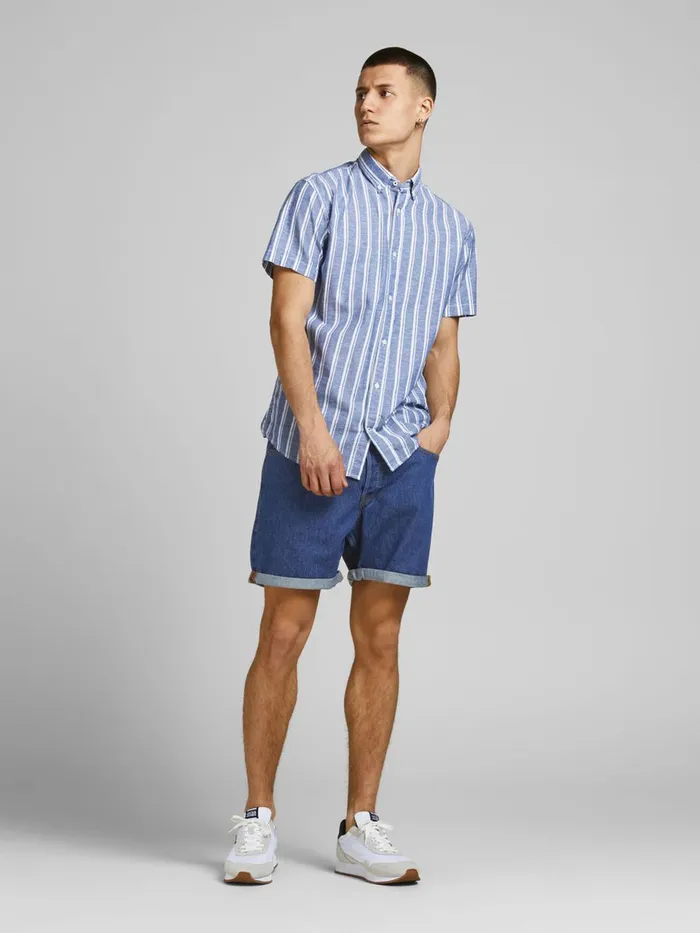 Denim Shorts JACK and JONES Mens CHRIS ORIGINAL AM 999 DENIM SHORTS Blue Blue Denim Near Me