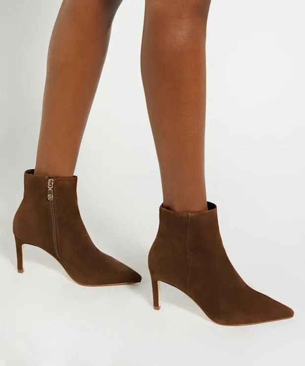 Dune London Brown Boots Women High Heel Ankle Boots Brown