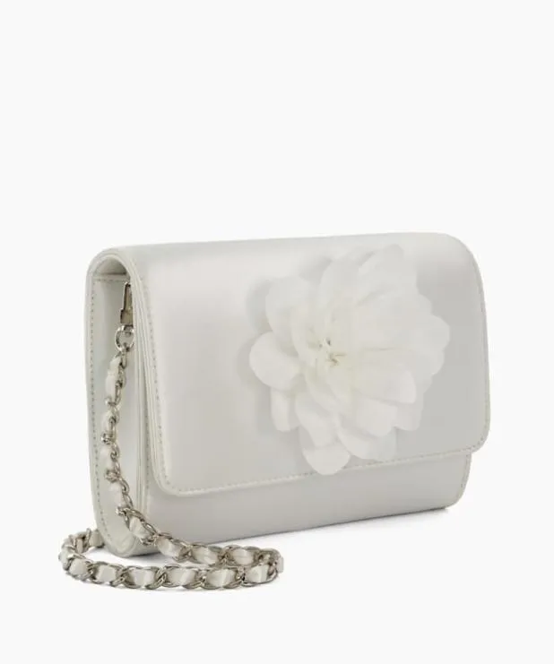 Dune London Clutch Bags Women Corsage Detail Wedding Clutch White