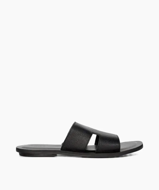 Dune London Leather Sandals Men Flat Leather Sandals Black