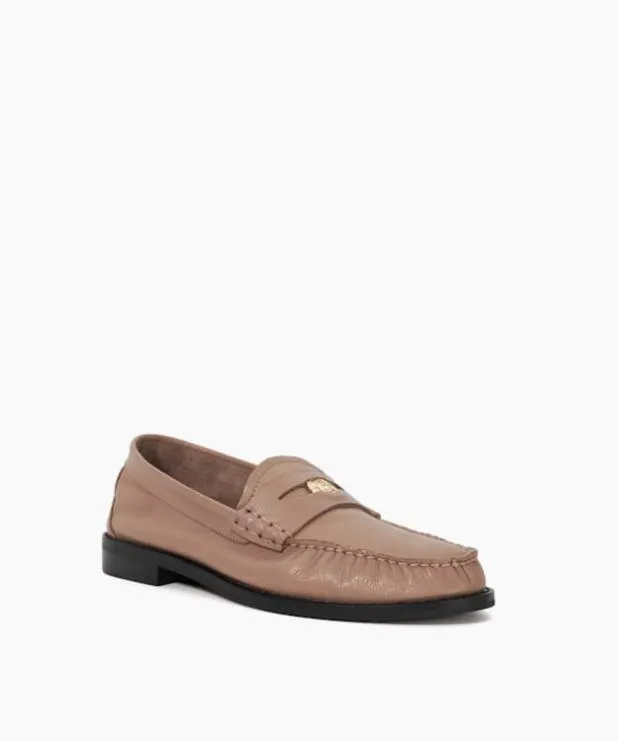 Dune London Loafers Women Coin Penny Trim Loafers Neutral