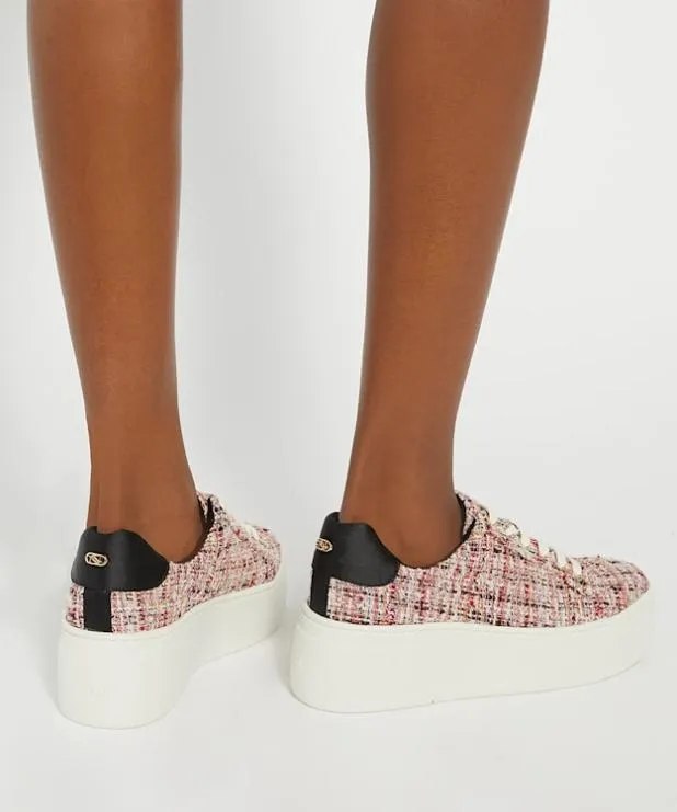 Dune London Trainers Women Lace Up Flatform Trainers Pink