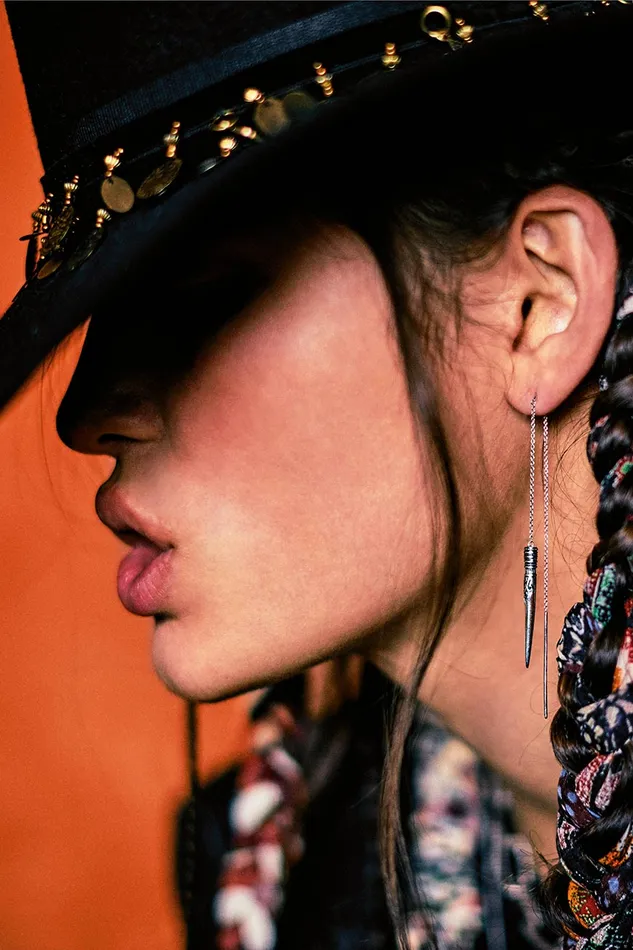 Earring Oneida Gray Women Baandsh Jewelry