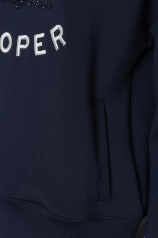 Equestrian Hoodies and Sweatshirts Holland Cooper Crystal Crew Neck Sweat Ink Navy