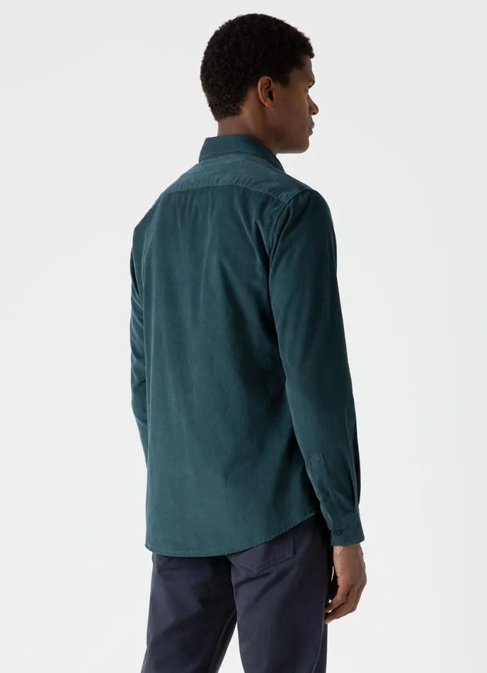 Fine Cord Shirt Peacock Men SUNSPEL Shirts