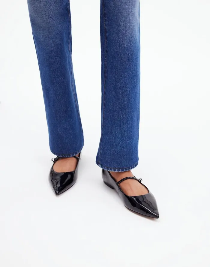 Flats and Loafers Women Madewell The Elsie Mary Jane Flat True Black
