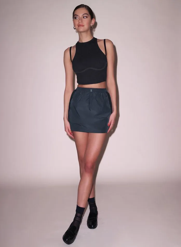Fleur Du Mal Knitwear Strappy Ribbed Tank Black 8211 Women