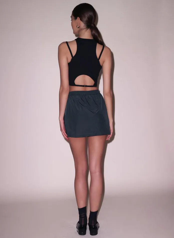 Fleur Du Mal Knitwear Strappy Ribbed Tank Black 8211 Women