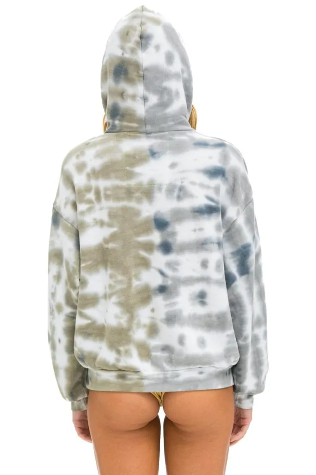 Hand Dyed Pullover Hoodie Relaxed 8211 Tie Dye Grey Olive WomenMen Aviator Nation Hoodies
