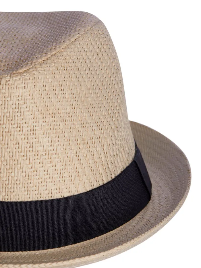 Hats JACK and JONES Mens CLASSIC STRAW HAT Grey Silver Birch Cheap On Sale