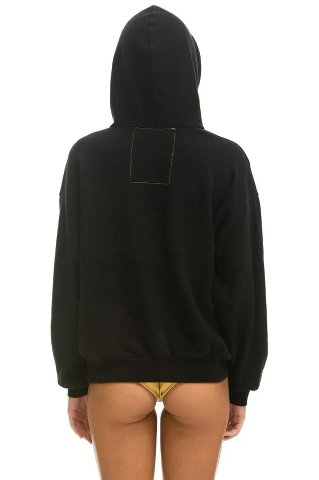 Id Rather Be Surfing Relaxed Pullover Hoodie 8211 Black WomenMen Aviator Nation Hoodies