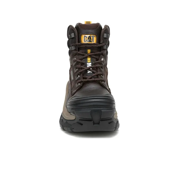 Invader Max Waterproof Composite Toe Work Boot Coffee Bean Men Cat Footwear Boots