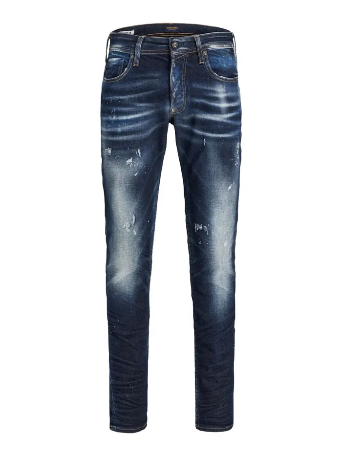 Jeans JACK and JONES Mens GLENN ROCK BL 941 SLIM FIT JEANS Blue Blue Denim