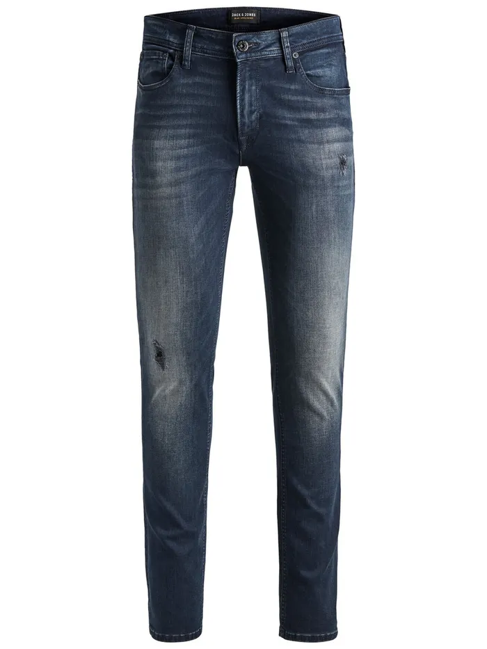 Jeans JACK and JONES Mens LIAM ORIGINAL JJ 104 50SPS SKINNY FIT JEANS Blue Blue Denim