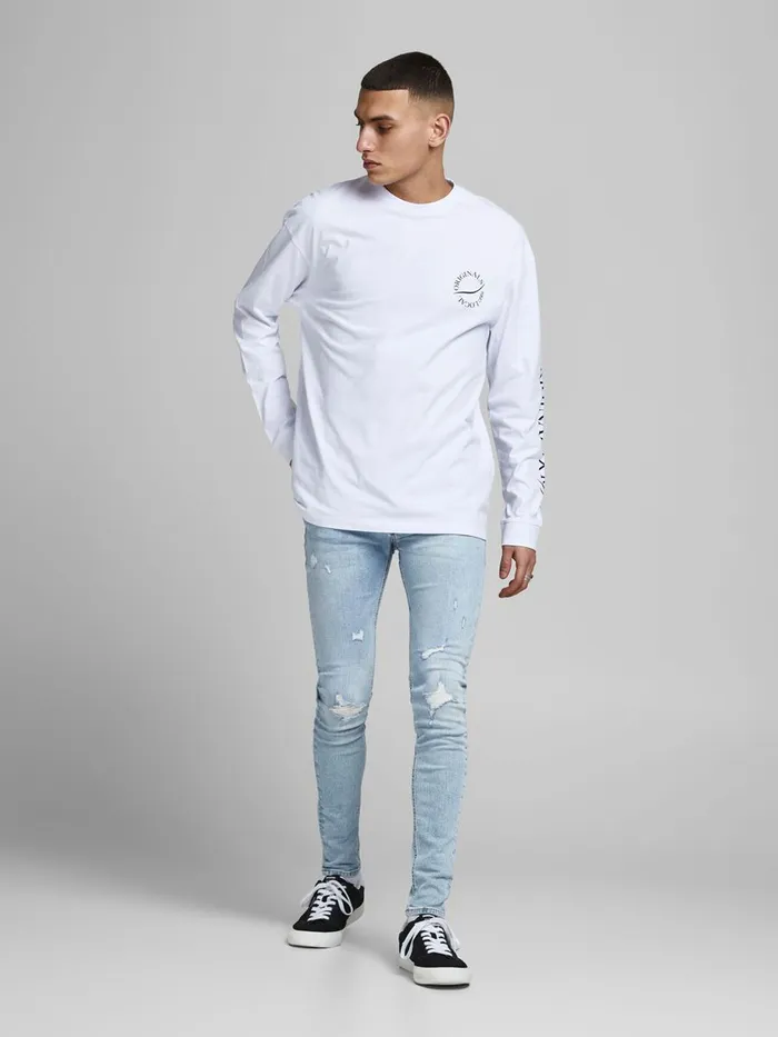Jeans JACK and JONES Mens TOM ORIGINAL NA 411 SKINNY FIT JEANS Blue Blue Denim