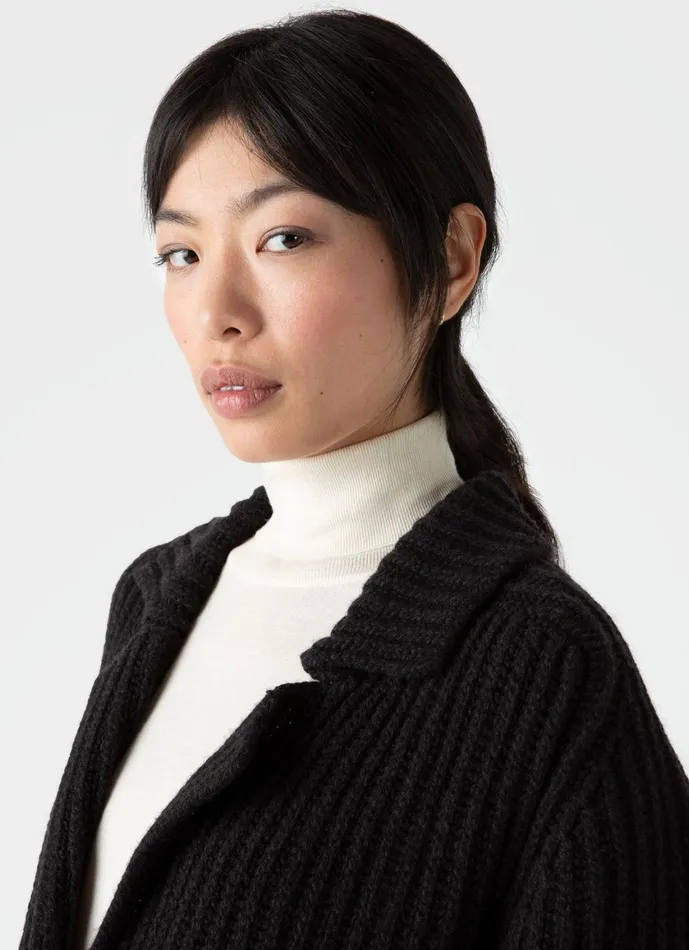 Knitted Cardigan Coffee Twist Women SUNSPEL Knitwear