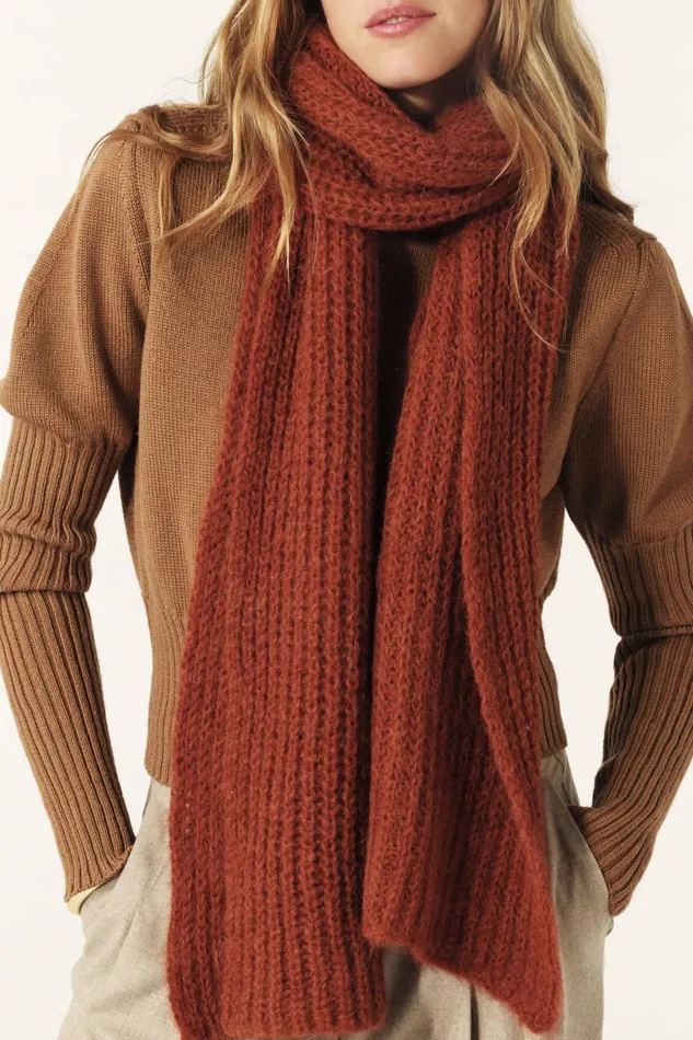 Knitted Scarf Bahia Yellow Women Baandsh Scarves and Beanies