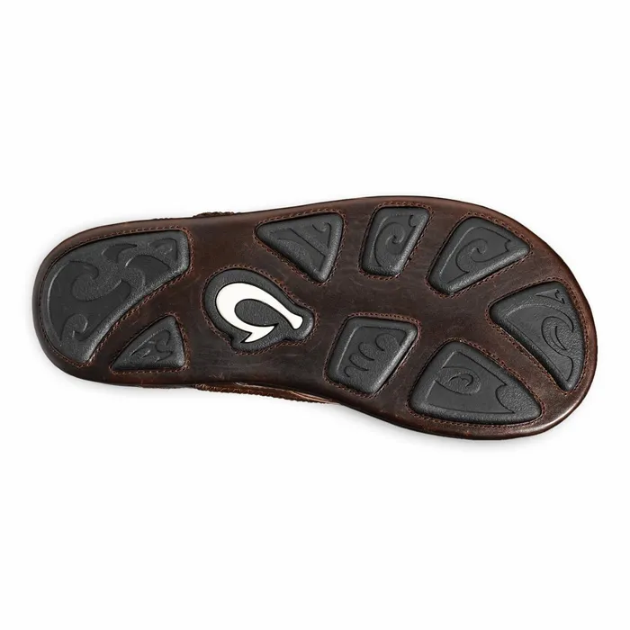 Leather Men Olukai Mea Ola Leather Beach Sandals 8211 Dark Java