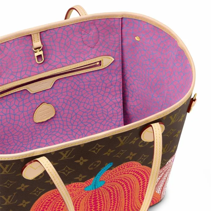 Louis Vuitton LV X YK Neverfull MM M46468 Pumpkin Print 8211 Louis Vuitton Handbag Store Women Louis Vuitton Neverfull Bag
