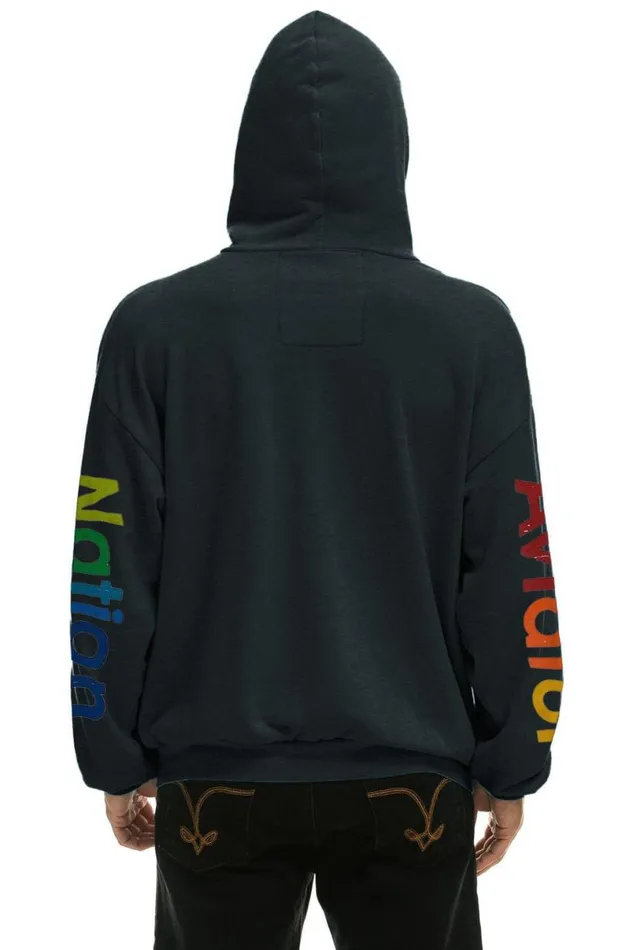 Malibu Relaxed Pullover Hoodie 8211 Charcoal WomenMen Aviator Nation Hoodies