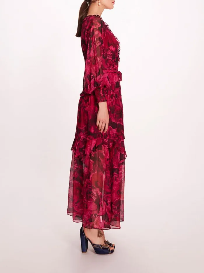 Marchesa Marchesa Rosa Leilani Dress Fuchsia 8211 Women