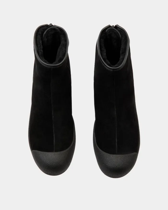 Men Bally Boots and Ankle Boots Bally Curling Bootie In Black Suede Black Men Bally Boots and Ankle Boots Bally Curling Bootie In Black Suede Black