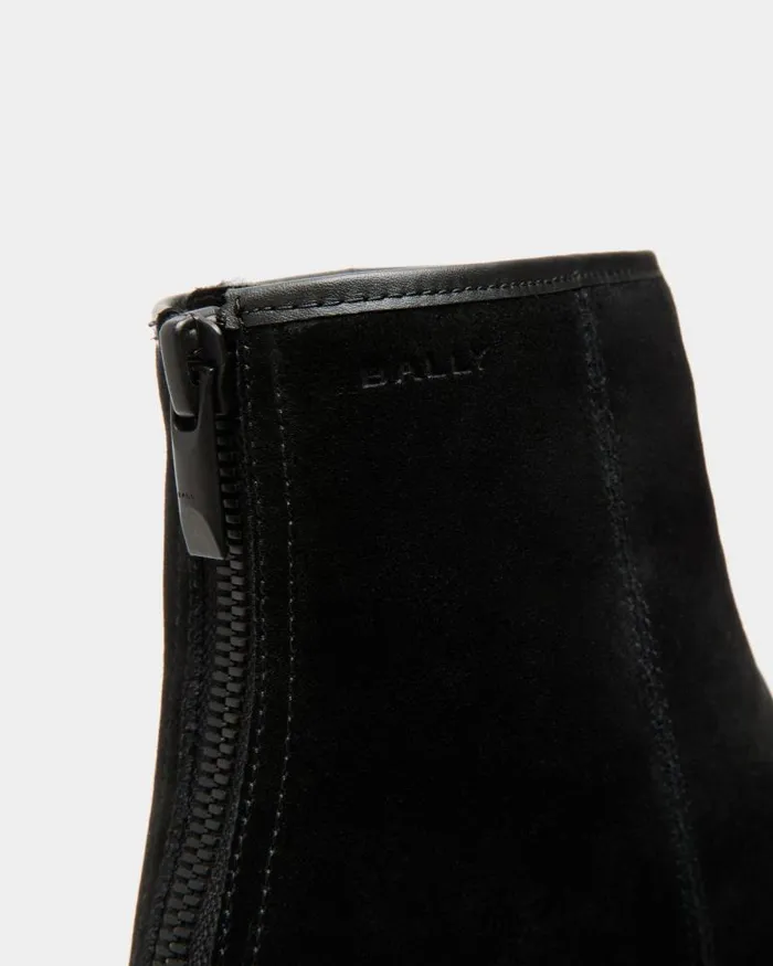 Men Bally Boots and Ankle Boots Bally Curling Bootie In Black Suede Black Men Bally Boots and Ankle Boots Bally Curling Bootie In Black Suede Black