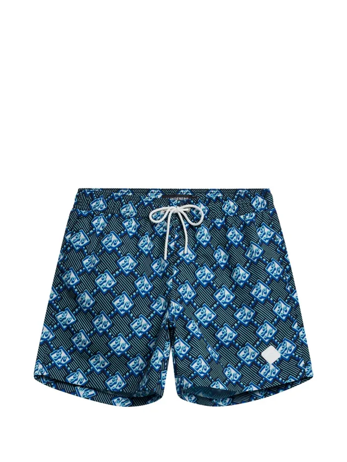 Men Banks Diamond JL Swim Trunks Estate Blue JLindeberg Swim Shorts