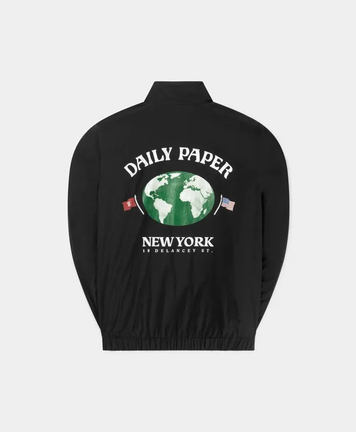 Men Black New York Store Track Jacket Daily Paper Jackets